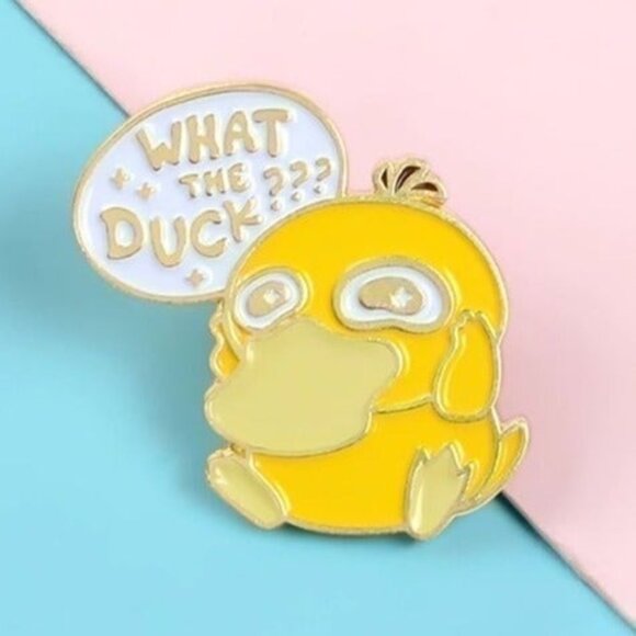 Pokemon Psyduck What The Duck Brooch Enamel Pin - Picture 2 of 4